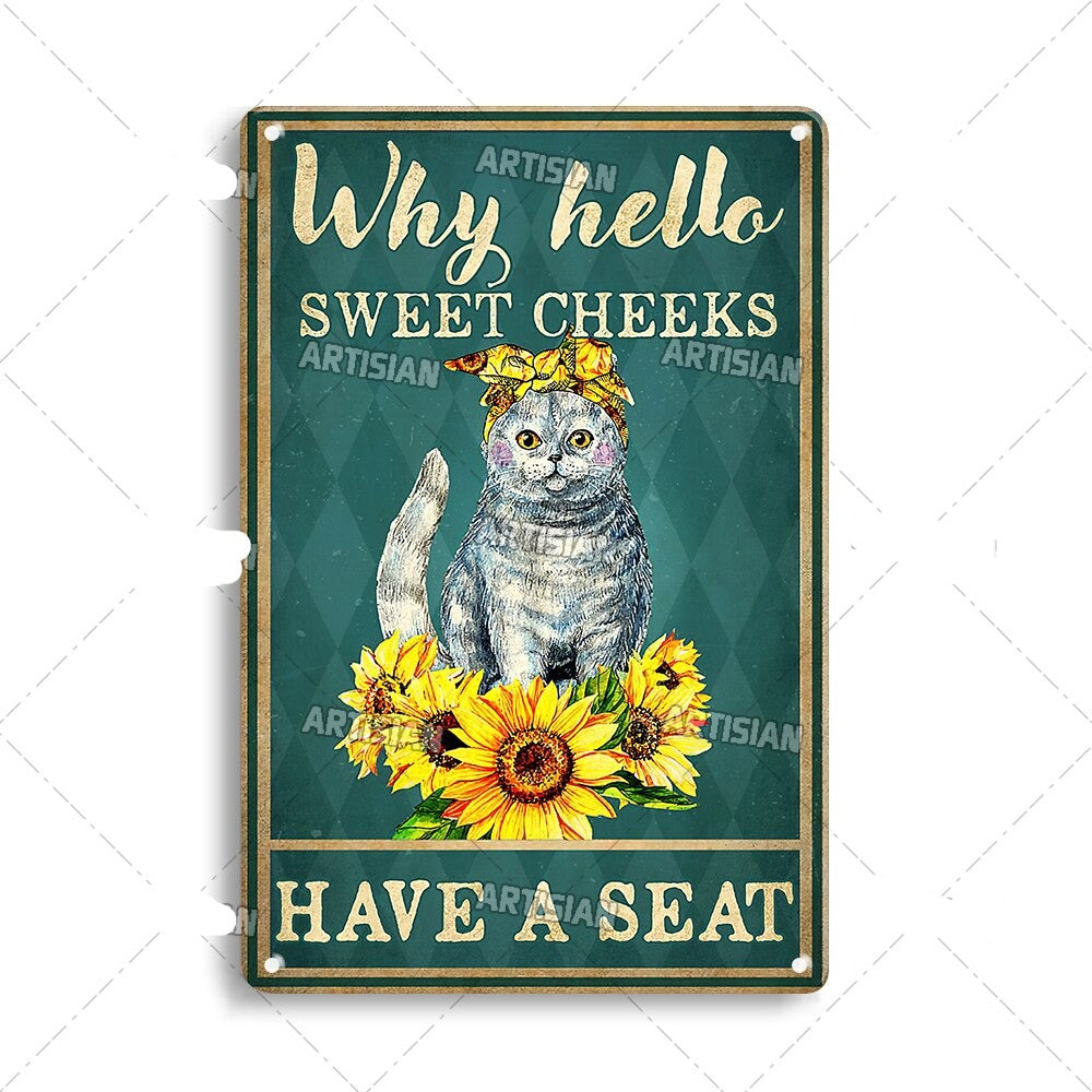 Vintage Cat | Metallposter