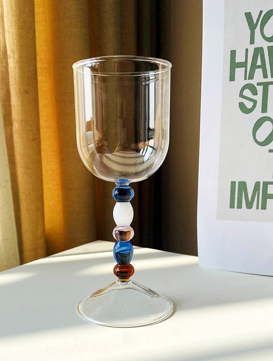 Bido Beaded Goblet – Beaded Design in Transparent Glass – Elegant & Stilvoll