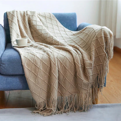 Garduru - Vintage Strickdecke für Sofa