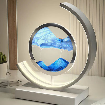 Lampe Art Sand Dynamisch 3D – Tisch LED Entspannend mit Effekt Naturlandschaft