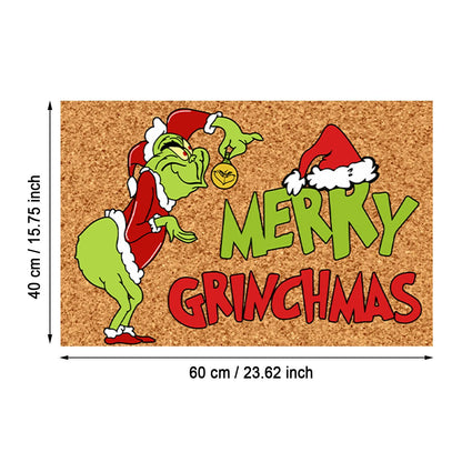 Weihnachtliche Türmatte mit Grinch-Design – Fröhlicher Empfang für die Feiertage