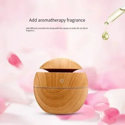 USB Ultraschall-Kaltnebel-Sprühgerät Aroma Diffuser Mini Holzmaserung Luftbefeuchter für den Hausgebrauch