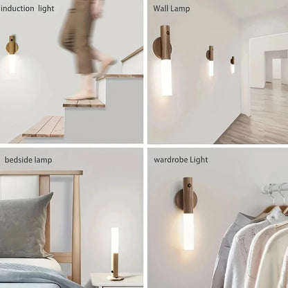 Magnetische Holz Wandlampe
