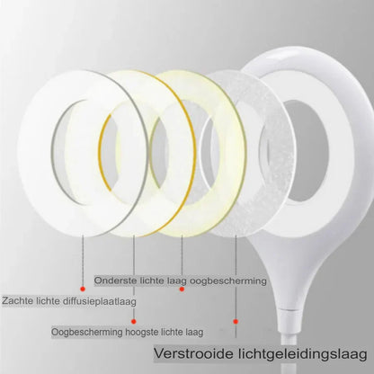 Tragbare wiederaufladbare LED Nachtlich - Verstellbare Tisch- und Nachtlampe für Komfort und Bequemlichkeit