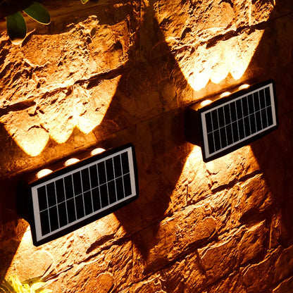 Solar LED Außenwandleuchte mit Up & Down Effekt – Moderne Wandbeleuchtung für Garten und Terrasse