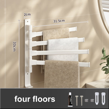 Wandmontierter, drehbarer Handtuchhalter - selbstklebend, bohrfrei