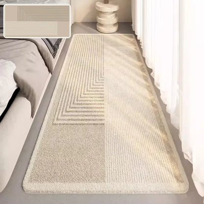 Royaleva Moderner Nachttischteppich - Weicher Faux Cashmere Rutschfester Langer Bereichsteppich