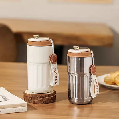450ml Smart Display Thermosflasche - 316 Edelstahl Kaffeebecher, tragbecher für Büro