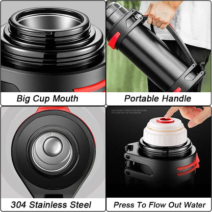 1200ml Edelstahl Thermoskanne Isolierte Reiseflasche