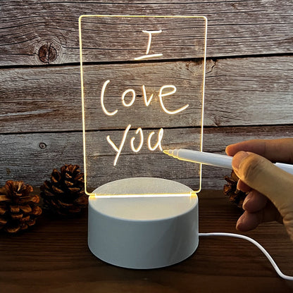 GlowLove – Kreative LED-Lampe mit wechselnden Farben und Nachrichtenboard