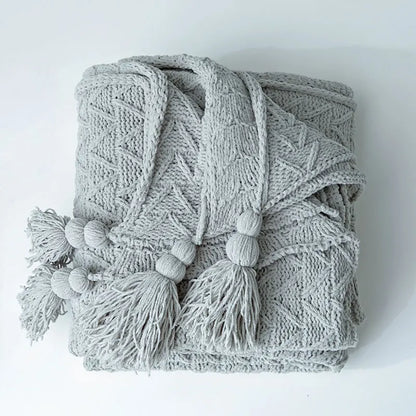 Garduru - Weiche Chenille-Strickdecke für Bett und Sofa