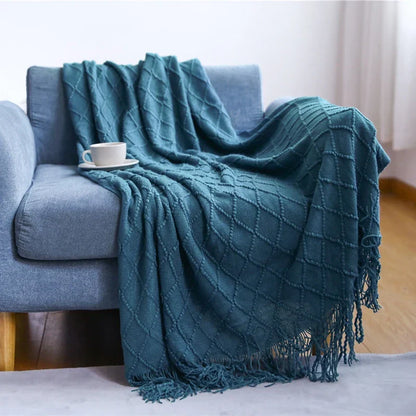Garduru - Vintage Strickdecke für Sofa