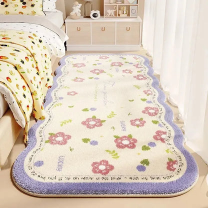 Floraler Cashmere Schmutzresistenter Teppich