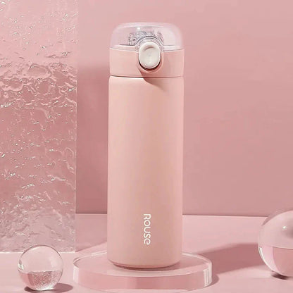 380ml Edelstahl Vakuumflasche mit Strohhalm Mädchen Thermos