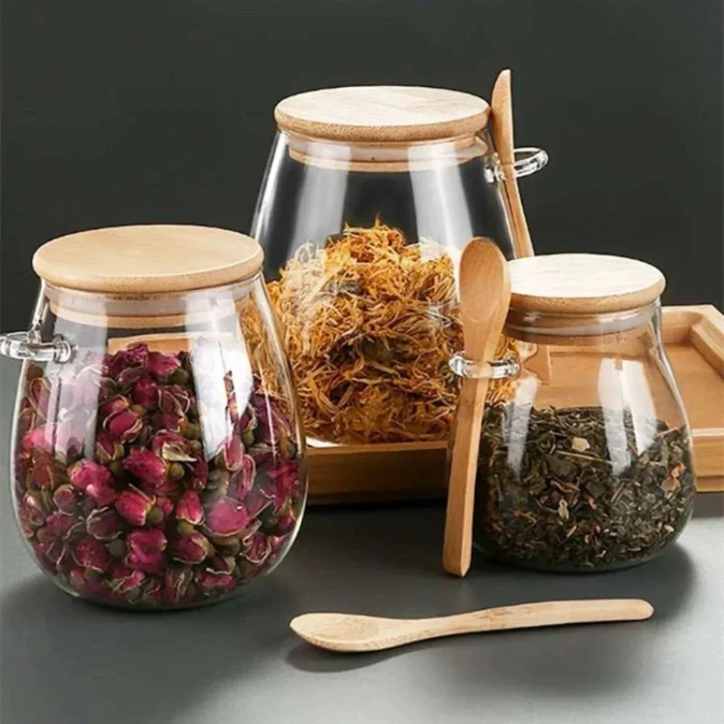 Luftdichter Glasbehälter für Zucker, Tee und Kaffee – Hochwertiges Glas mit hermetischem Deckel für Frische