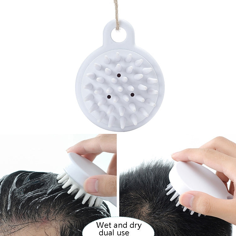 Shampoo Bürste – Silikon Zähne – Massage & Reinigung für Kopfhaut – Weiß