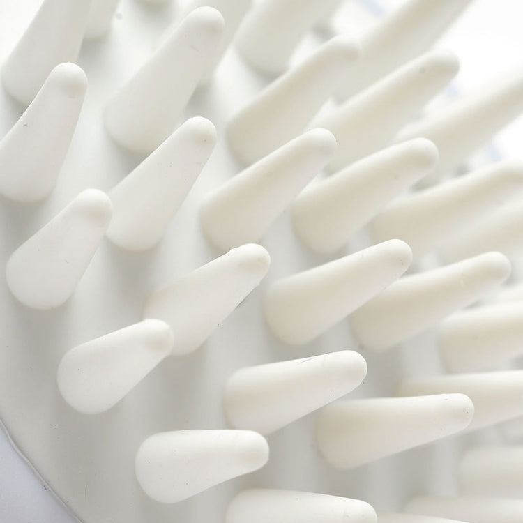Shampoo Bürste – Silikon Zähne – Massage & Reinigung für Kopfhaut – Weiß
