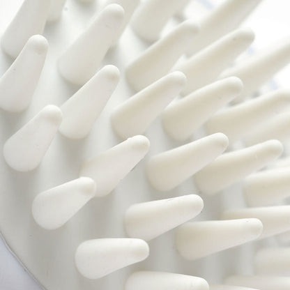 Shampoo Bürste – Silikon Zähne – Massage & Reinigung für Kopfhaut – Weiß