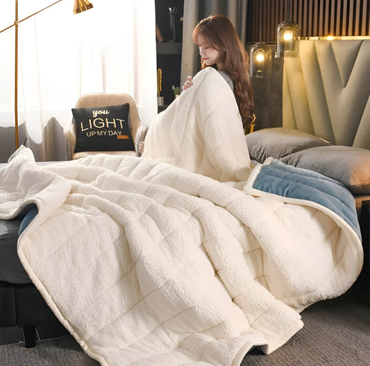 Luxuriöse Sherpa-Fleece-Decke - Super weich, unglaublich gemütlich und warm