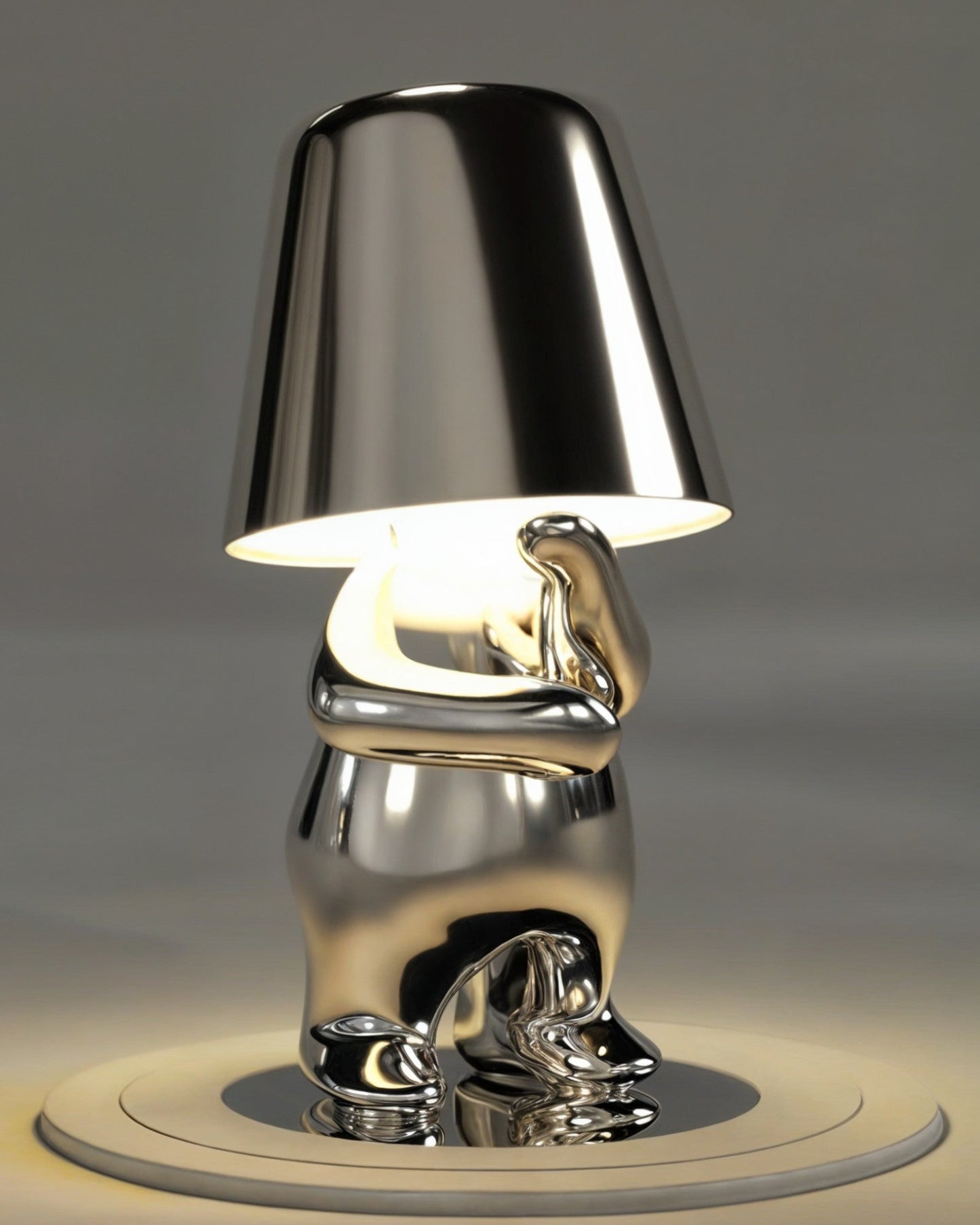 GleamTouch – Goldfarbene USB-wiederaufladbare Tischlampe, dimmbar und kompakt