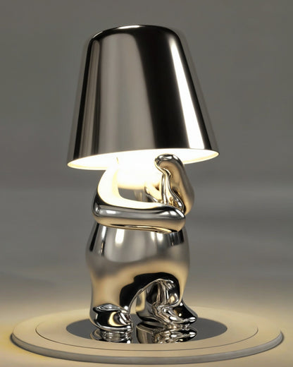 GleamTouch – Goldfarbene USB-wiederaufladbare Tischlampe, dimmbar und kompakt