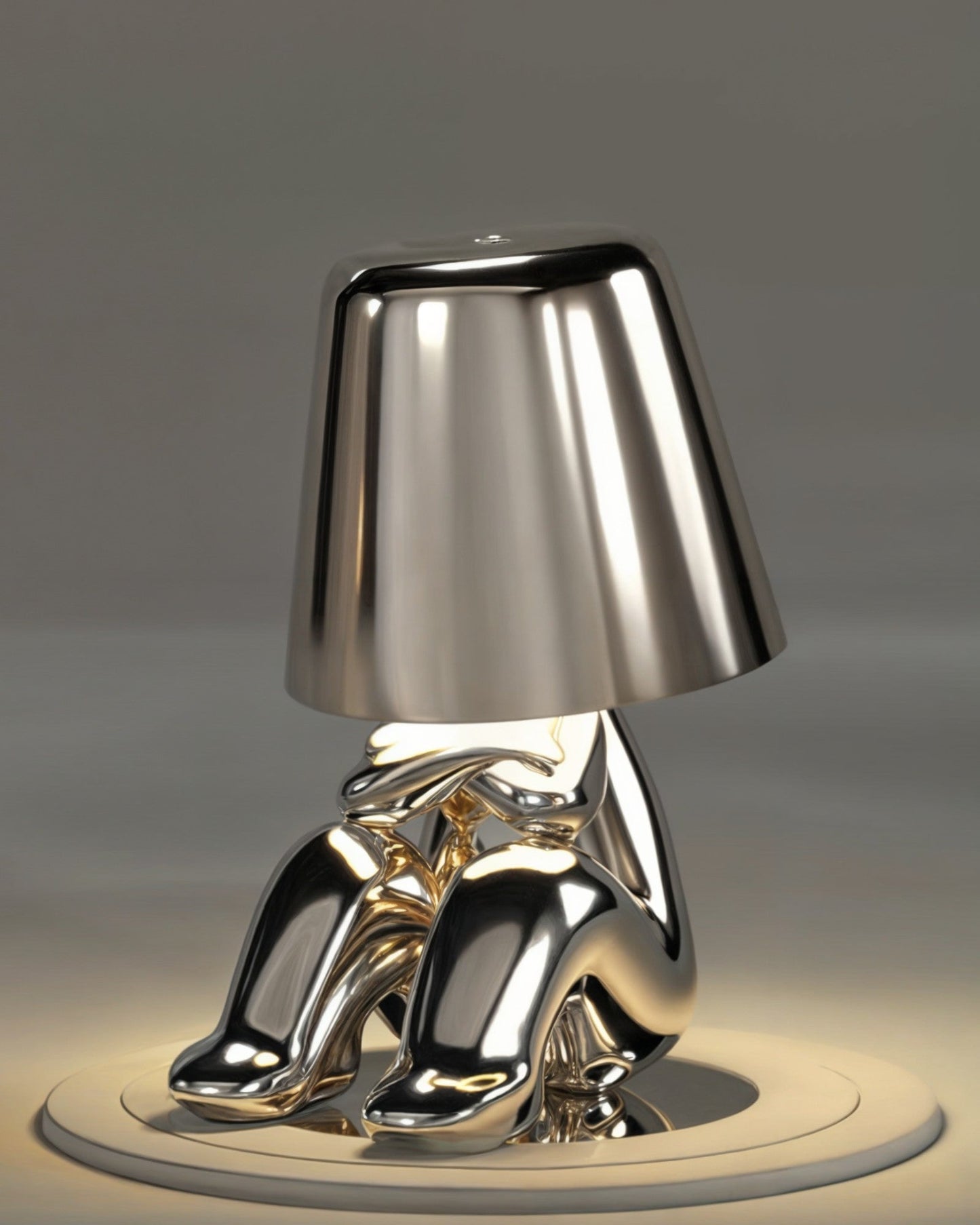 GleamTouch – Goldfarbene USB-wiederaufladbare Tischlampe, dimmbar und kompakt