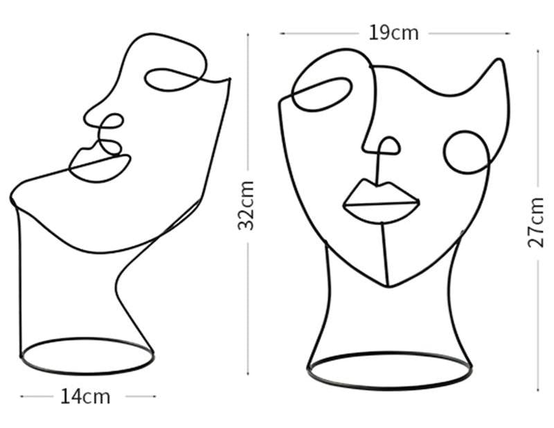 ArteLinea – Elegante Metall Wanddekoration mit abstrakter Linienkunst für stilvolle Innenräume