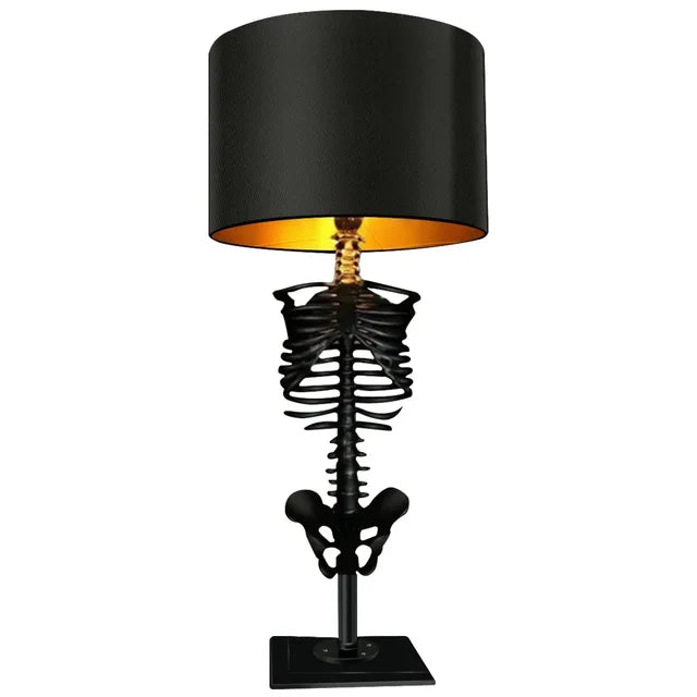 DämmerungsFlair - Handgefertigte Gothic Skelett-Tischlampe