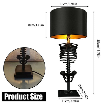 Gotische Skelett-Tischlampe