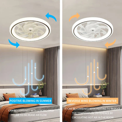 AirLyft Smart Deckenventilator - Rückziehbarer Silent-Ventilator mit LED-Licht