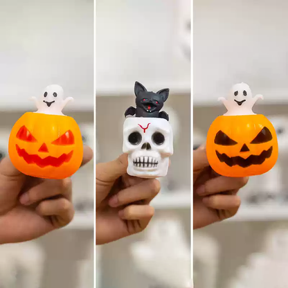 Skull Pumpkin Quetschspielzeug zur Stressbewältigung – Perfektes Geschenk für Halloween