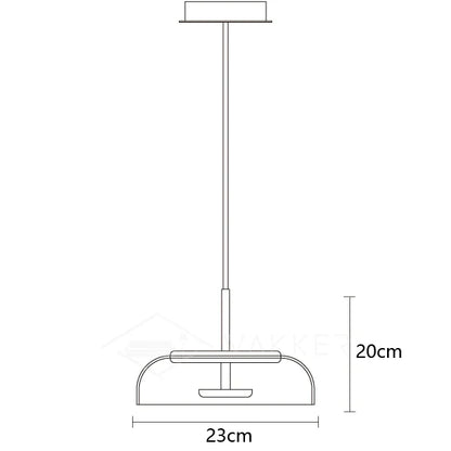 Garduru Messing Pendelleuchte | Moderne Hängelampe | Dimmbares Licht | Zeitloses Design