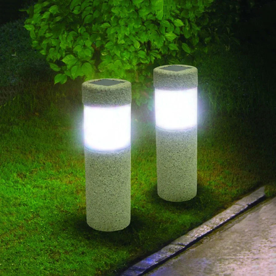 Garduru Steinsäulenlampe für stilvolle Gartenbeleuchtung