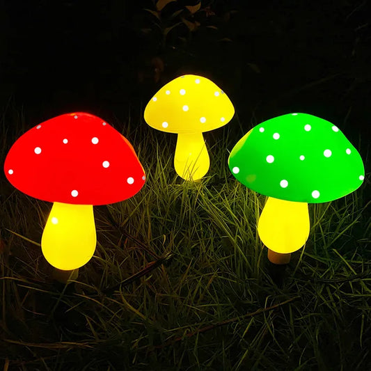 Moderne Bunte Solar-Pilz-LED-Gartenlampe