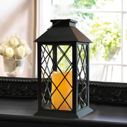 Wasserdichte LED-Lampe flammenlose Kerze Tragbare Hängelaterne
