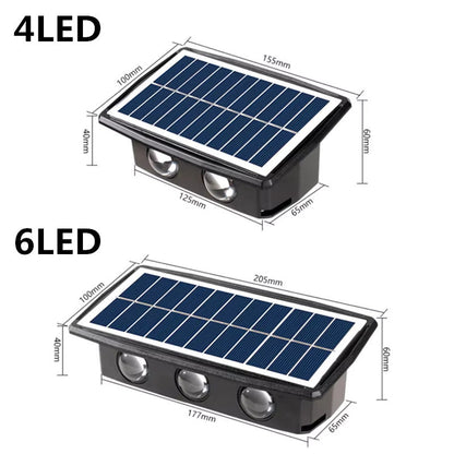 Royaleva Solarbetriebene Wandlampe – Dualmodus LED Außenlicht für Sicherheit & Ambiente
