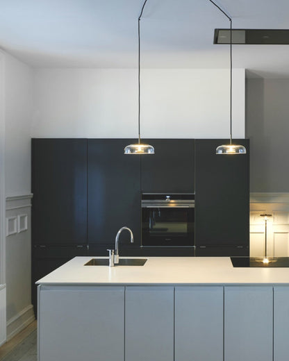 Garduru Pendelleuchte – Elegante Messing- und Glas-LED-Hängelampe