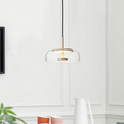 Suspension LED Solar – Modernes Licht aus Messing und Glas für elegantes Interieur