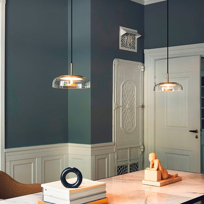 Garduru Pendelleuchte – Elegante Messing- und Glas-LED-Hängelampe