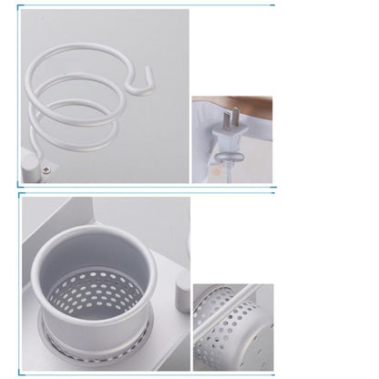 Space Aluminium Haartrocknerhalter – Doppelrohr-Design – Rostbeständig & Langlebig