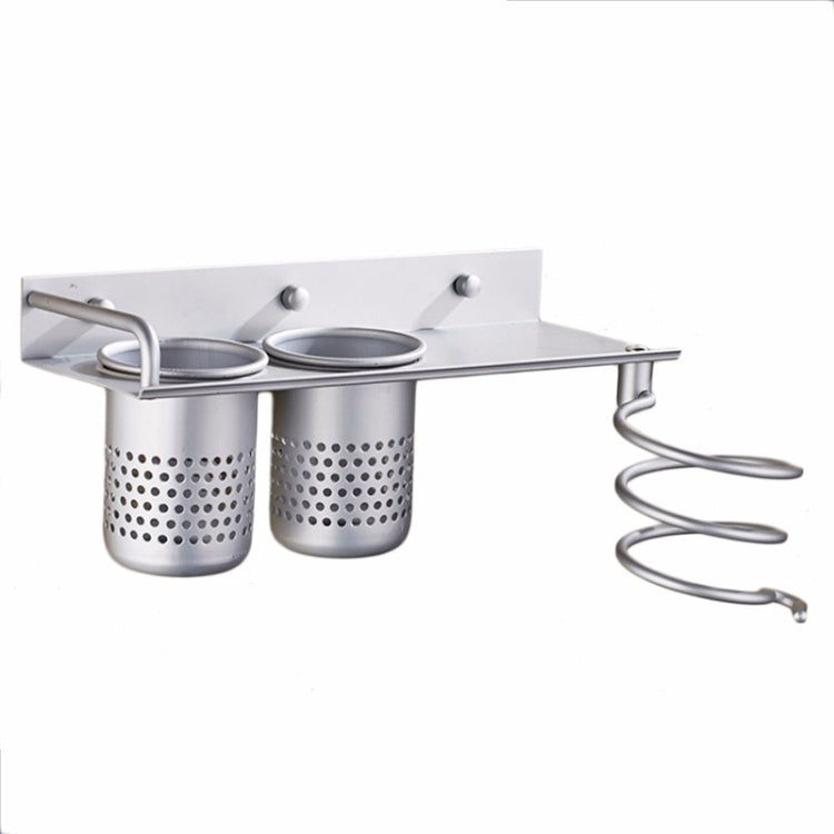 Space Aluminium Haartrocknerhalter – Doppelrohr-Design – Rostbeständig & Langlebig