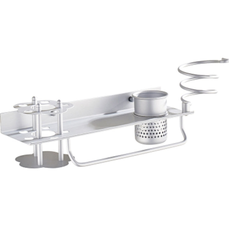 Space Aluminium Haartrocknerhalter mit Zahnbürstenhalter – Robustes Design & Vielseitigkeit