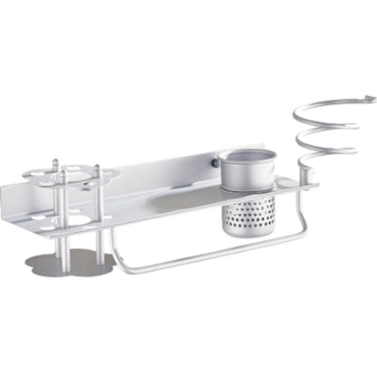 Space Aluminium Haartrocknerhalter mit Zahnbürstenhalter – Robustes Design & Vielseitigkeit