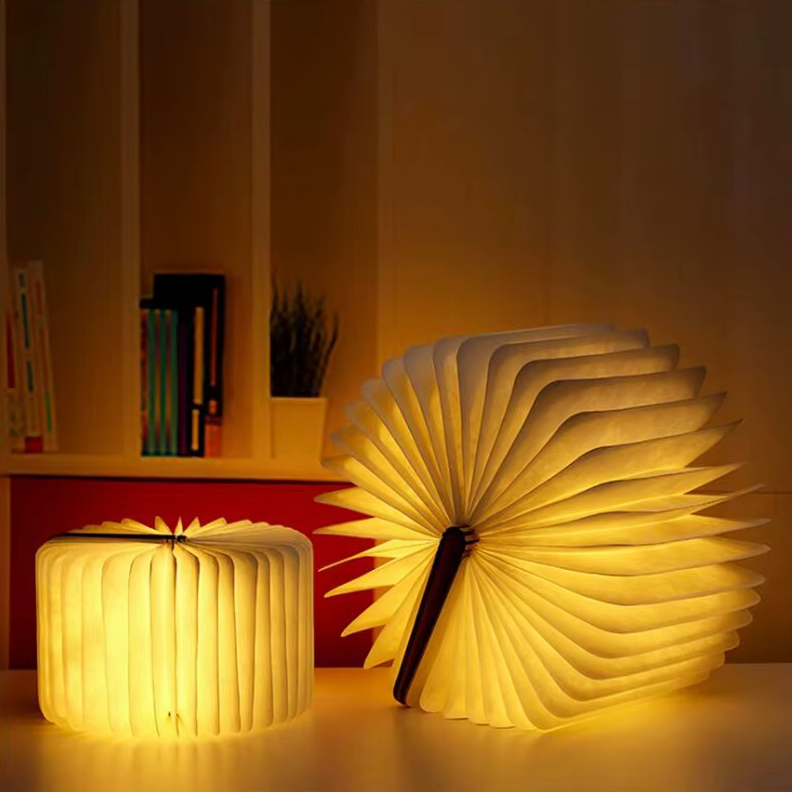 SparkGlow | Kreative Faltbuchlampe | Tischlampe