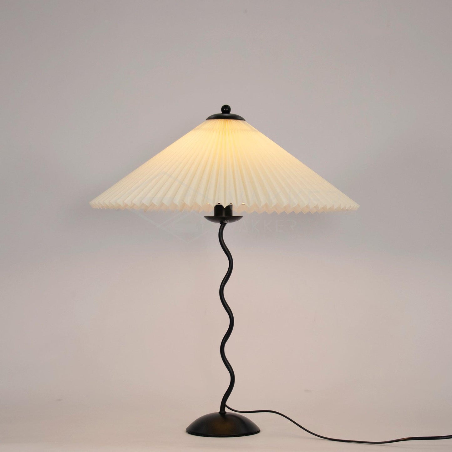 Tischlampe Squiggle – Moderne Lampe mit gewelltem Design für Wohnzimmer, Schlafzimmer und Büro