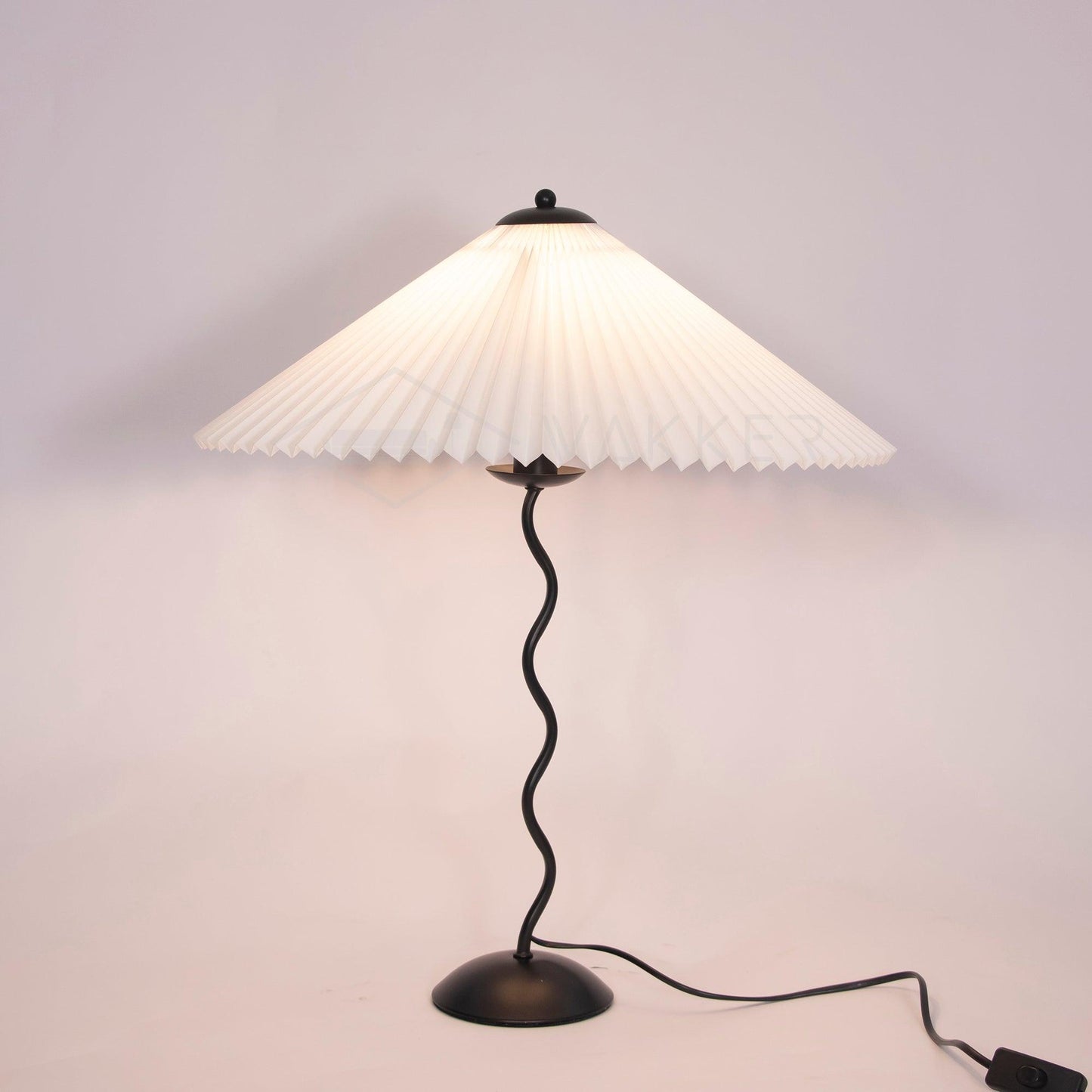 Tischlampe Squiggle – Moderne Lampe mit gewelltem Design für Wohnzimmer, Schlafzimmer und Büro
