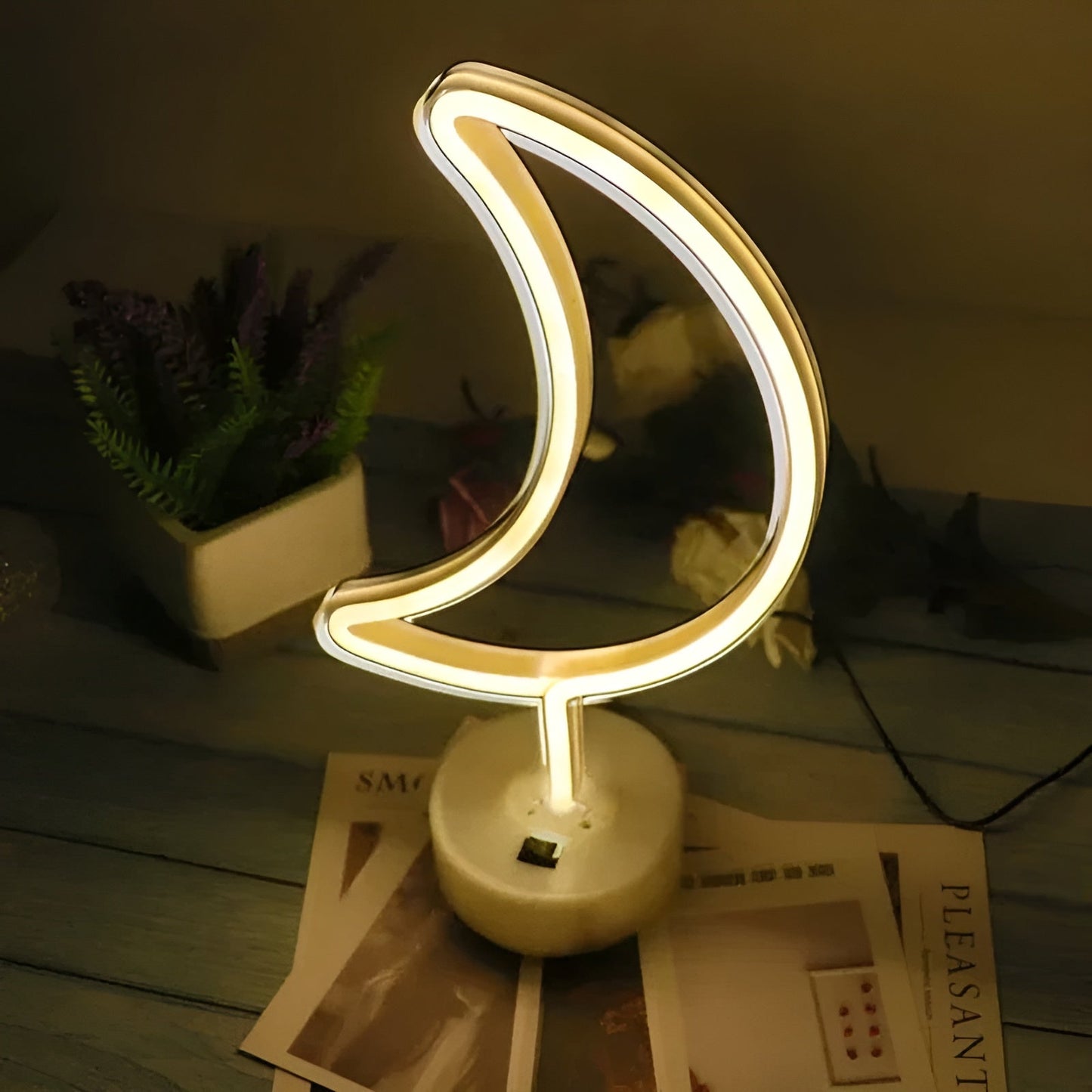 Moderne Neonlampe aus Acryl mit USB-Ladung für einzigartige Atmosphäre