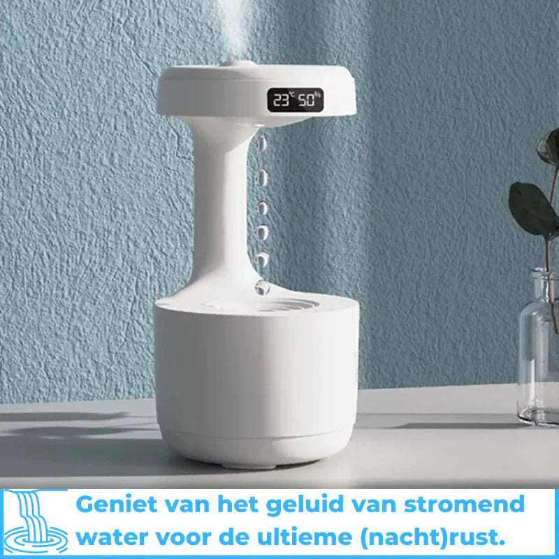 Ultrasonischer Aroma-Luftbefeuchter mit LED-Wassertropfeneffekt – Leiser Diffusor mit Timer und Display