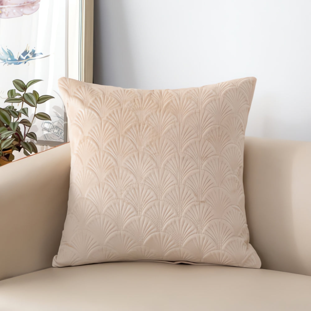VeluMar – Samt Shell Kissenbezug mit elegantem Küstenstil