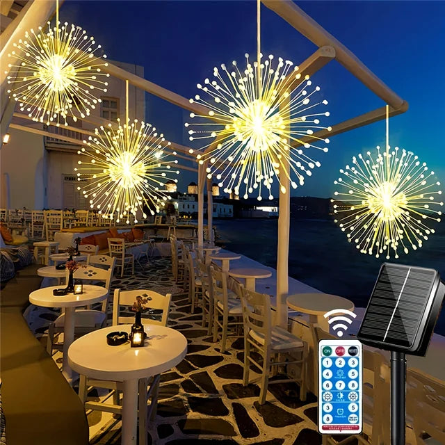 Hängende Solar Feuerwerk Lampe